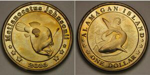 NORTHERN MARIANA ISLANDS (USA) 1 Dollar 2016 - Humpback Anglerfish - aUNC -3517*
