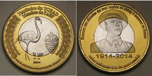 TCHAD 1 Franc 2014 - 100th Anniversary of  Beginning of W. W. I - aUNC - 3529 *