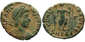 1 Follis /  AE3 Imperio romano de Occidente (285-476) Bronce Graciano (359-383)