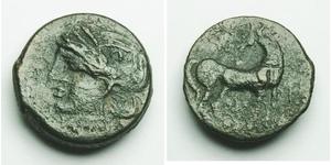 
          
           
             
              CARTHAGE SECOND PUNIC WAR AE SHEKEL 
           
           
             
              Description: 
              
              Date: C, 21 ...