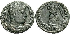1 Фоллис / 1 AE3 Римская империя (27BC-395) Бронза Валентиниан I (321-375)