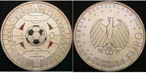 GERMANY 11 Euro 2024A - Silver .500 - UEFA Euro 2024 - aUNC - 3254 