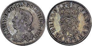 1 Шилінг Англійська співдружність (1649-1660) Срібло Олівер Кромвель (1599 - 1658)