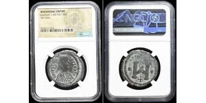 BYZANTINE. Justinian I, AD 527-565.  Follis, NGC Certified
