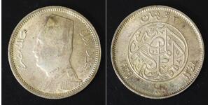 EGYPT 2 Piastres AH 1348 / AD 1929 BP - Silver 0.833 - Fuad I. - VF - 1723