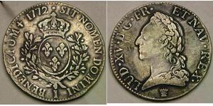 FRANCE 1 Ecu 1772 I - Silver 0.917 - Louis XV. - VF - 3585 *
