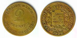 SAXE COBURG GOTHA (German State) 2 Pfennig 1856 F - Copper - Ernst II. - 1076