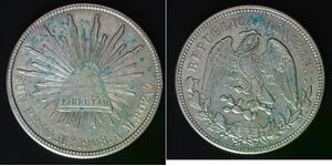 MEXICO 1 Peso 1908 Mo AM - Silver 0.9027 - XF- - 4585