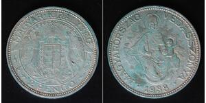HUNGARY 2 Pengo 1938 BP - Silver 0.640 - XF - 3176