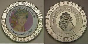 CONGO (D. R.) 5 Francs 1999 Proof - United Kingdom / Princess Diana - 1117 *