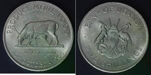UGANDA 5 Shilings ND (1968) - Copper/Nickel - F.A.O. Series - XF/aUNC - 4488