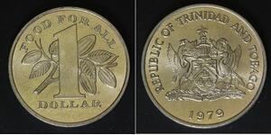 TRINIDAD & TOBAGO 1 Dollar 1979 - Copper/Nickel - F.A.O. - aUNC - 3108