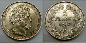 France - 1846 A - Silver 5 Francs - KM# 749.1
