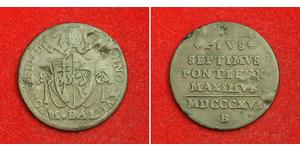  
 
  
 1816, Vatican, Pope Pius VII. Scarce Copper ½ Baiocco Coin. VF- Bologna mint! 
  
 Mint Place: Bologna (B)   Denomination: ½ Baiocco  Mint Year: 1816 (MDCCCXVI)  Reference: KM-1278 ($30 i ...