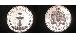 5 Dollar Barbade Argent 