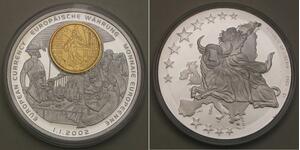LIBERIA 1 Dollar 2002 Proof - Silver plated Copper - European Currency / France*