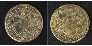 AUSTRIA 3 Kreuzer 1639 - Silver - Ferdinand Charles - VF - 2044