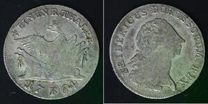 PRUSSIA (German State) 1/4 Thaler 1764 F - Silver - Friedrich II. - 4211