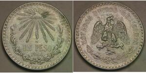 MEXICO 1 Peso 1944 M - Silver 0.72 - XF/aUNC - 247 *