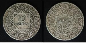 MOROCCO 10 Francs AH 1347 (a) - Silver 0.680 - Mohammed V. - VF - 1475