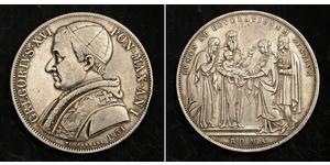  
 
   1831, Vatican, Pope Gregory XVI. Silver 