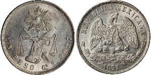 1 Peso México (1867 - ) Plata 