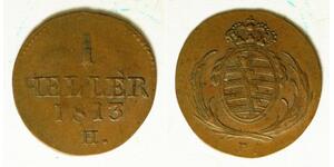 SAXONY ALBERTINE 1 Heller 1813 H - Copper - Friedrich August III. - VF - 3145