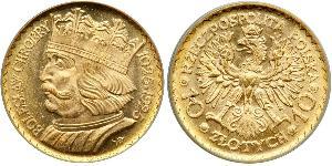 10 Zloty Seconda Repubblica Polacca (1918 - 1939) Oro 