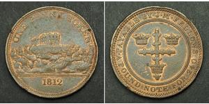  
  1812, Great Britain, Nottingham. Large Copper 