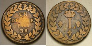 FRANCE 1 Decime 1815 BB - Bronze - Louis XVIII. - VF- - 3529 *