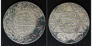 MOROCCO 5 Dirhams AH 1299 - Silver 0.835 - Moulay al Hasan I. - XF- - 1466