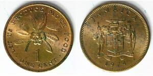 JAMAICA 1 Cents 1974 - Bronze - F.A.O. - Elizabeth II. - aUNC - 4474