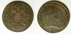 AUSTRIA 3 Kreuzer 1800 C - Copper - Franz II. (I.) - VF- - 1669