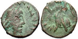 1 Follis /  AE4 Imperio romano de Occidente (285-476) Bronce Valentiniano III (419-455)