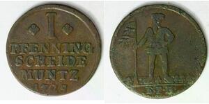 BRUNSWICK LUNEBURG CALENBERG HANNOVER 1 Pfenning 1725 EPH - Copper - 1220