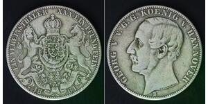 HANNOVER (German State) 1 Thaler 1861 B - Silver 0.900 - Georg V - VF- - 669