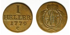 SAXONY ALBERTINE 1 Heller 1779 C - Copper - Friedrich August III. - VF - 3389