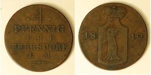 REUSS EBERSDORF 4 Pfennig 1812 - Copper - Heinrich LI - 2904