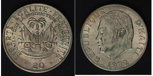 HAITI 20 Centimes 1972- Copper/Nickel - F.A.O. - aUNC - 2391