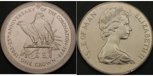 1 Crown 曼島 銀 伊丽莎白二世 (1926-2022)