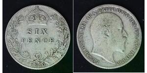 GREAT BRITAIN 6 Pence 1910 - Silver 0.925 - Edward VII. - 3923