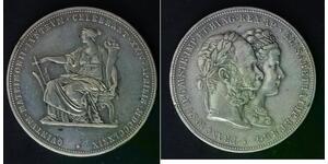 AUSTRIA 2 Florin 1879 - Silver 0.900 - Silver Wedding - Franz Joseph I. - 428