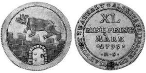 1/3 Thaler Anhalt-Bernbourg (1603 - 1863) Argent Alexis-Frédéric-Christian d