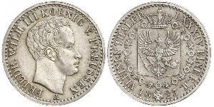 1/6 Thaler 普魯士王國 (1701 - 1918) 銀 腓特烈·威廉三世 (1770 -1840)