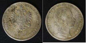 AUSTRIA 1/4 Florin 1859 A - Silver 0.520 - Franz Joseph I. - VF - 3756