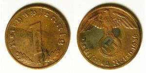 GERMANY (Third Reich) 1 Reichspfennig 1936 A - Bronze - aUNC - 3430