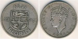 1 Florin Fiji 銀 乔治六世 (1895-1952)