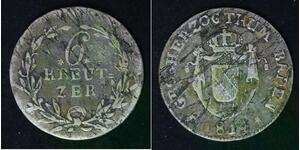 BADEN 6 Kreuzer 1814 - Silver 0.375 - Karl Ludwig Friedrich - 2744
