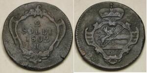 GORIZIA / GORZ / GORICA (Italy) 2 Soldi 1804 H - Franz II. - VF/XF - 1977 *