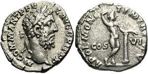 1 Денарій Римська імперія (27BC-395) Срібло Коммод (161-192)